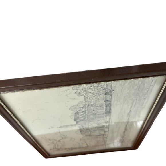 Vintage Framed Drawing The Capitol Williamsburg Virginia Signed Charles H Overly - Picture 11 of 15